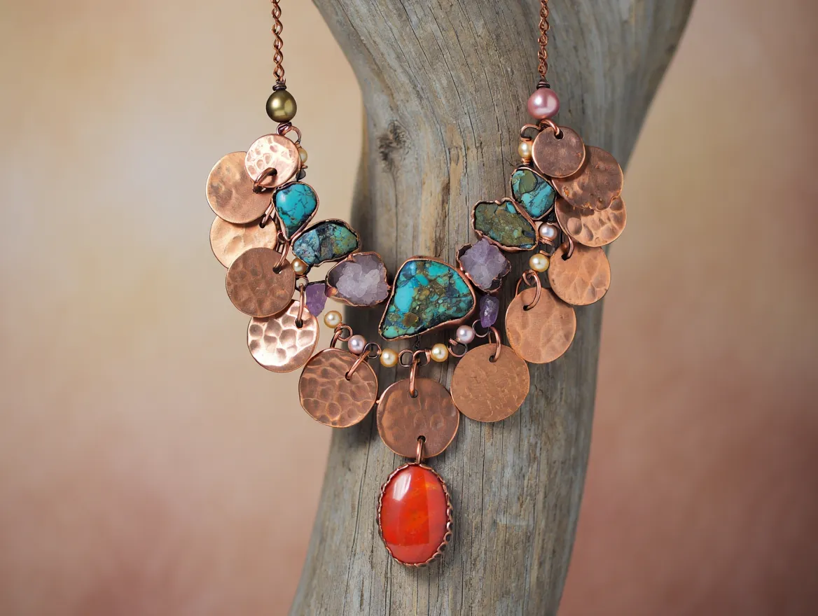 Artisan Statement Necklace handmade