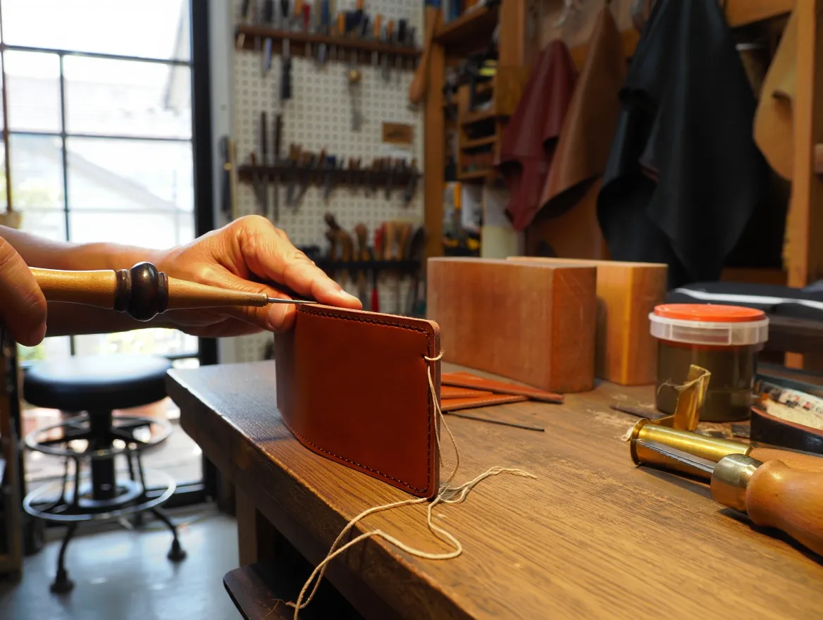 Crafting process at workshop